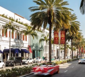 shopping beverly hills rodeo drive classic car