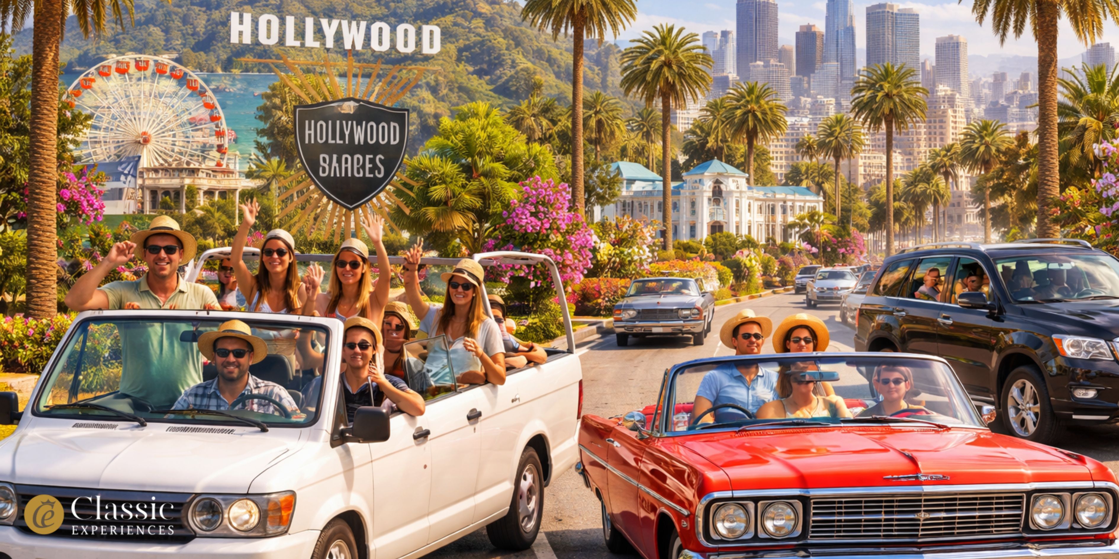 Family enjoying luxury tour of Los Angeles